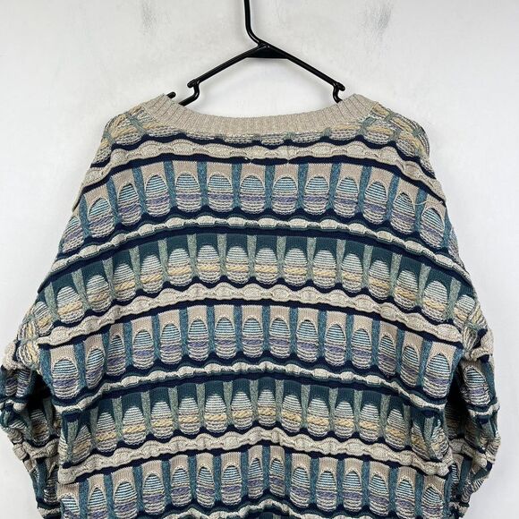 VINTAGE Essay Sweater Cardigan Coogi Style Size XL - Picture 4 of 8